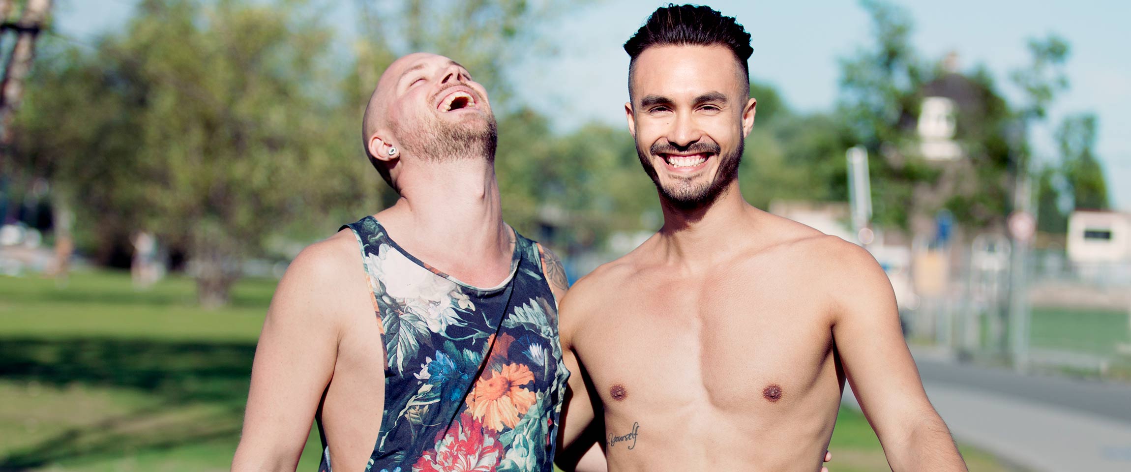Gay Couple Smiling