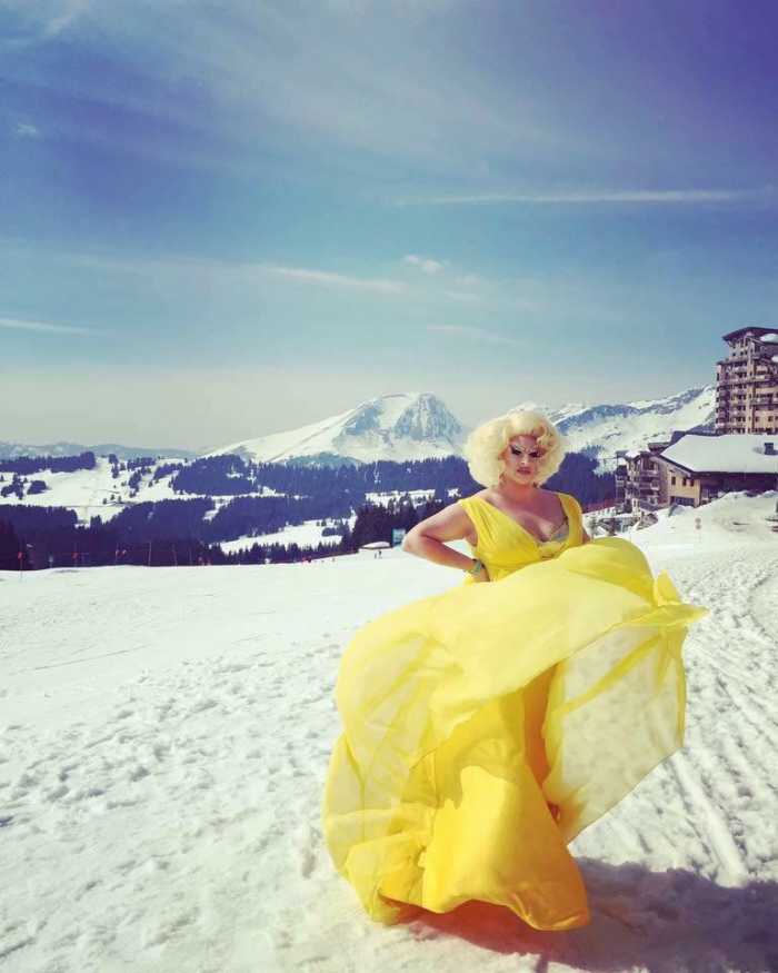 Lady Galore - Gay Skiing and What to pack? Yellow Dress