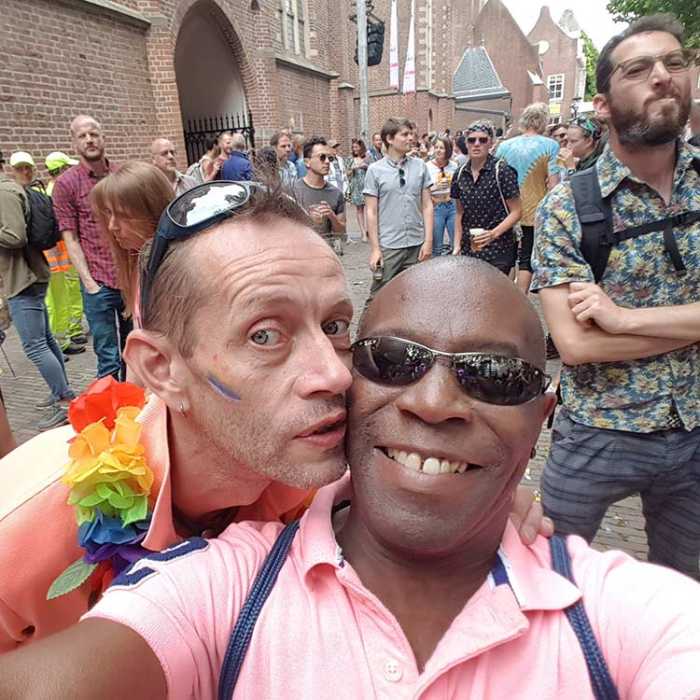Darryl McDade Pictured with his Fiancee Mark at Utrecht Pride - The Meaning of Pride!